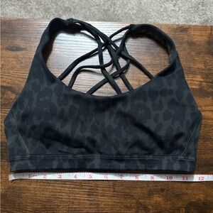 PINK Victoria's Secret Black Leopard Sports Bra